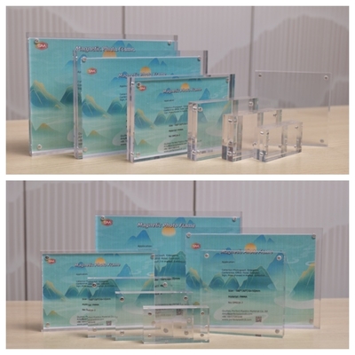 কেনা ডাবল সাইডেড ক্লিয়ার ইমেজ 4X6 5X7 ম্যাগনেটিক অ্যাক্রিলিক ফটো ফ্রেম অনলাইনে উৎপাদন