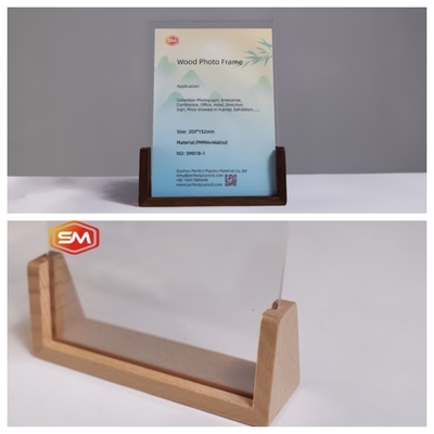 কেনা 6x8 উপহারের জন্য কাঠের বেস সহ এক্রাইলিক ফটো ফ্রেম online manufacture