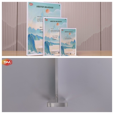 কেনা টি আকৃতির অ্যাক্রিলিক সাইন হোল্ডার 8.5 * 11 ডিসপ্লে স্ট্যান্ড ডাবল সাইড online manufacture