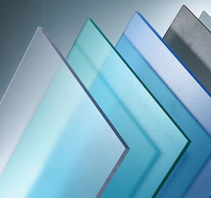 ব্র্যান্ড প্রদর্শন ব্যাকগ্রাউন্ডের জন্য 18 মিমি প্রিন্ট-বন্ধুত্বপূর্ণ নীল ফ্রস্টড এক্রাইলিক শীট