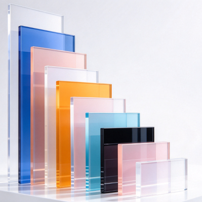 Colored Clear Acrylic Sheet PMMA Panel with Smooth Finish High Light Transmission and Customizable Color for Retail Displays
