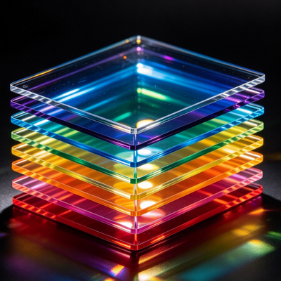 Customizable Color High Light Transmission Scratch Resistant Clear Acrylic Sheet for Decorative Frames & Cabinet Doors
